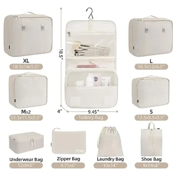 BAGAIL 10 Set Packing Cubes for Smart Travel Organization