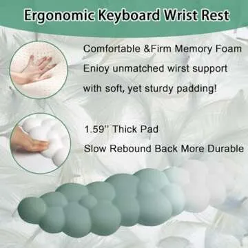 GLMMIR Ergonomic Keyboard Wrist Rest Pad For Comfort