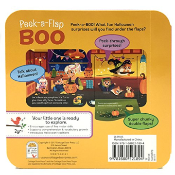 Boo Halloween Lift-a-Flap Board Book for Babies to Toddlers