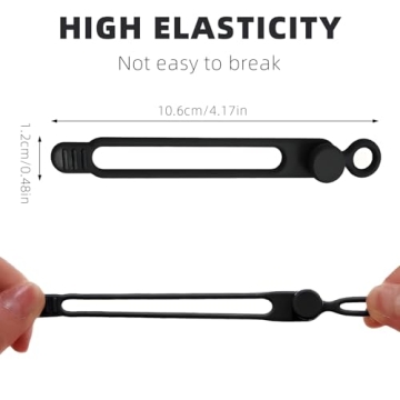 Data Cable Organizer, 2025 New Elastic Silicone Cable Straps for All Cables, 6 Pcs Reusable Ties