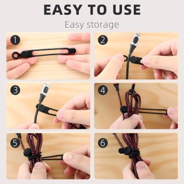 Data Cable Organizer - Elastic Silicone Straps for All Cables