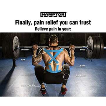 Hampton Adams 2 Pack Kinesiology Tape for Pain Relief