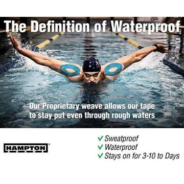 Hampton Adams 2 Pack Kinesiology Tape for Pain Relief