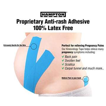 Hampton Adams 2 Pack Kinesiology Tape for Pain Relief