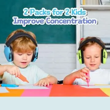 Onhear Noise Cancelling Earmuffs for Kids, 2 Pack, SNR28dB Hearing Protection