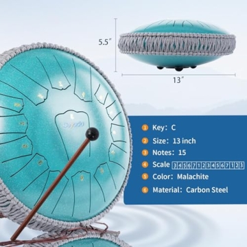 Ceyodo 13 Inch Rain Drum - Handpan Meditation Instrument