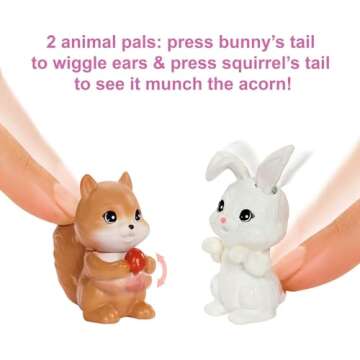 Barbie Dolls & 20 Accessories, It Takes Two Camping Tent Playset with Brooklyn & Malibu, Plus 2 Moving Animals