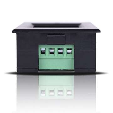 MICTUNING DC 6.5-100V 0-100A LCD Digital Display Ammeter Voltmeter Multimeter Volt Watt Power Energy Meter Blue with 100A 75mV Shunt