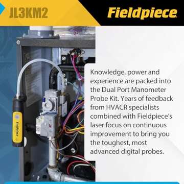 Fieldpiece Dual Port Manometer Kit - Wireless HVAC Pressure Gauge