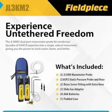 Fieldpiece Dual Port Manometer Kit - Wireless HVAC Pressure Gauge