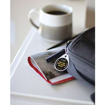 Dynotag® Web Enabled Smart Round Laminated Synthetic ID Tag. Property Tag for Bags, Keychain, Personal Items - Multiple Uses, with DynoIQ™ & Lifetime Recovery Service. 3 Unique Tags