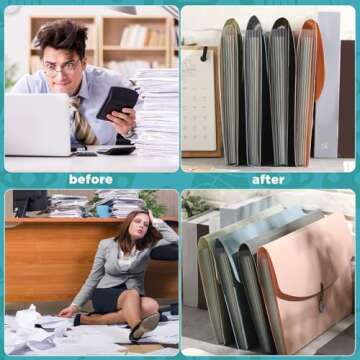 Harloon Expanding File Organizer for School and Office