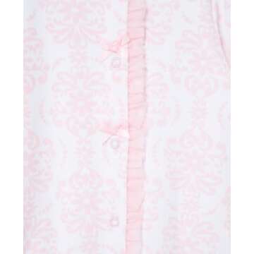 Little Me Baby Clothes & Outfits - Girls One Piece Hat & Footed Sleeper Pajamas - Preemie, Damask Scroll