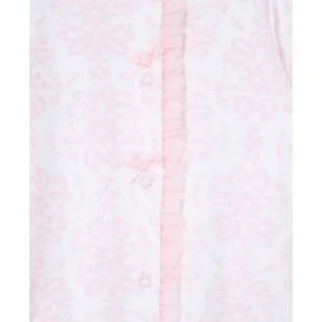 Little Me Baby Clothes & Outfits - Girls One Piece Hat & Footed Sleeper Pajamas - Preemie, Damask Scroll