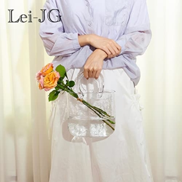 Stylish Handbag-Shaped Crystal Vase for Home and Events