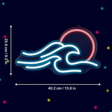 Sunrise Sunset Neon Signs for Wall Decor, Hinittey Wave Neon Lights with Dimmable Waves Led Neon Lights For Room Decor, Cool Gifts for Bedroom, Gaming Room, Hotel Decor for Birthday Xmas Holiday