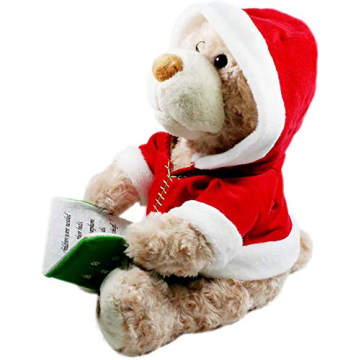 Cuddle Barn Storytime Teddie Plush Bear Reads Christmas Story