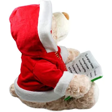 Cuddle Barn Storytime Teddie Plush Bear Reads Christmas Story