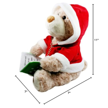 Cuddle Barn Storytime Teddie Plush Bear Reads Christmas Story