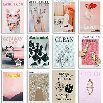 Vintage Taylor Album Cover Posters, Taylor Posters for Walls Art Decor Print Posters for Room Aesthetic Set of 12 for Boys and Girls Bedroom Decor 8x12 inch Unframed