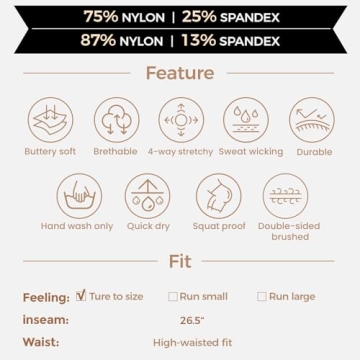 Aoxjox High Waisted Workout Leggings - Comfort & Style