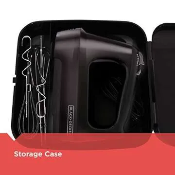 BLACK+DECKER 6-Speed Hand Mixer with Turbo Boost and Storage Case