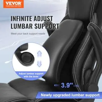 VEVOR Executive Office Chair with Adjustable Lumbar Support