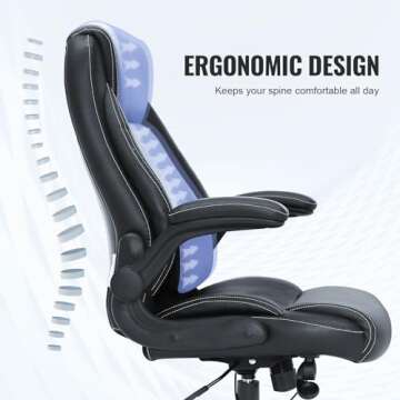 VEVOR Executive Office Chair with Adjustable Lumbar Support