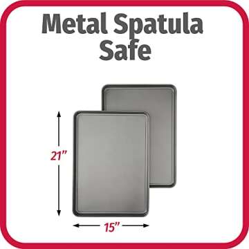 GoodCook Everday Nonstick Carbon Steel 15” x 21” Baking Sheet Set, 2 Pack – Extra-Large Carbon Steel Cooking Pans, Bakeware Set, Cookie Sheets for Baking, Oven Pan Set