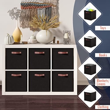 Ornavo Home 11 x 11 Storage Cube Bins for Stylish Organization
