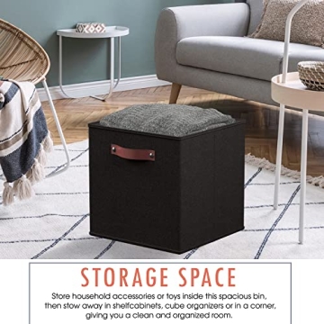 Ornavo Home 11 x 11 Storage Cube Bins for Stylish Organization
