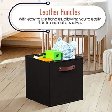 Ornavo Home 11 x 11 Storage Cube Bins for Stylish Organization