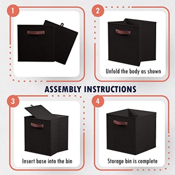 Ornavo Home 11 x 11 Storage Cube Bins for Stylish Organization