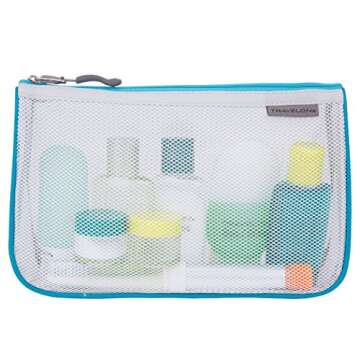 Travelon Set of 3 Assorted Piped Pouches, Brights, One Size
