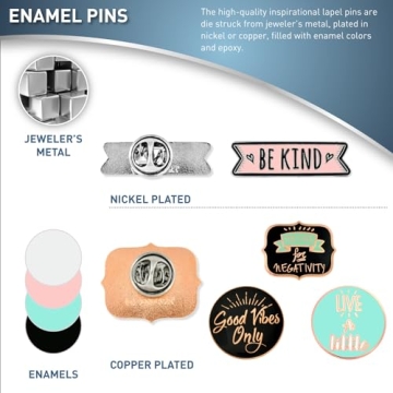 Be Kind Motivational Enamel Lapel Pin for All Ages