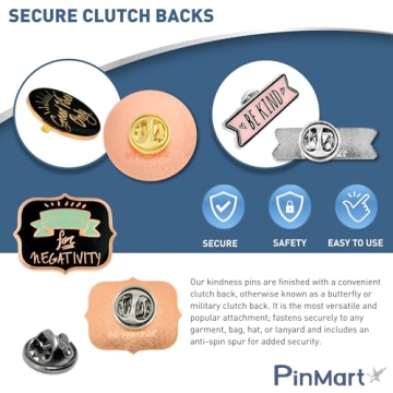 Be Kind Motivational Enamel Lapel Pin for All Ages