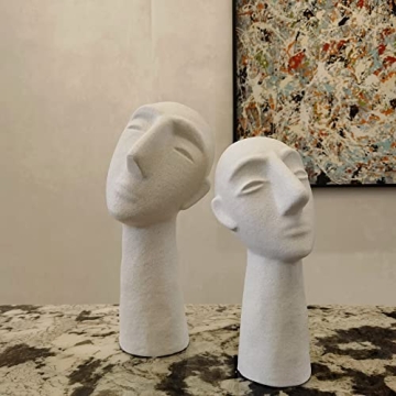 Mowtanco Abstract Ceramic Head Statue 11.8 Inch