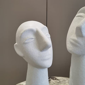 Mowtanco Abstract Ceramic Head Statue 11.8 Inch