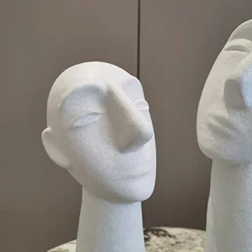 Mowtanco Abstract Ceramic Head Statue 11.8 Inch