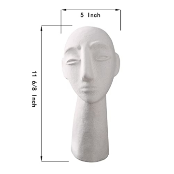 Mowtanco Abstract Ceramic Head Statue 11.8 Inch