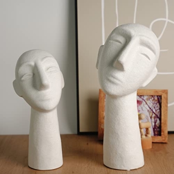 Mowtanco Abstract Ceramic Head Statue 11.8 Inch