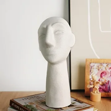 Mowtanco Abstract Ceramic Head Statue 11.8 Inch