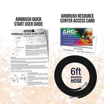 Master Airbrush Cool Runner II Dual Fan Air Compressor Professional Airbrushing System Kit with 3 Airbrush Sets, 0.3 mm Gravity & 0.35, 0.8 mm Siphon Feed - Hose Holder, How To Airbrush Learning Guide