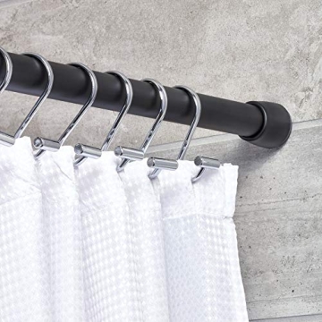 iDesign Chrome T-Bar Shower Hooks Elegant Durable Set of 12