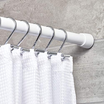 iDesign Chrome T-Bar Shower Hooks Elegant Durable Set of 12