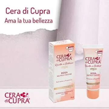 Cera di Cupra"Rosa per Pelli Secche" Cream for Dry Skin, Anti-age Formula - 2.5 Fluid Ounces (75ml) Tube [ Italian Import ]