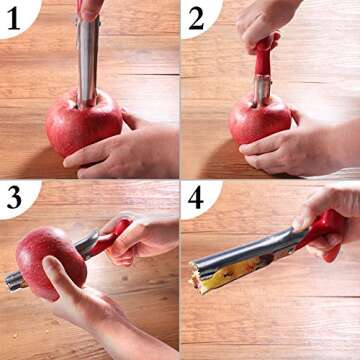 Partyreal Apple Corer Remover for Easy Fruit Prep