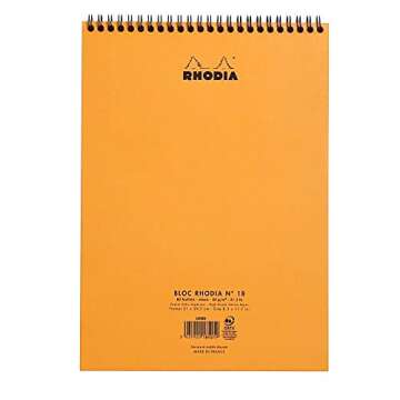 Rhodia Wirebound Pad 8.25x11.75, Lined, Orange