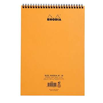 Rhodia Wirebound Pad 8.25x11.75, Lined, Orange