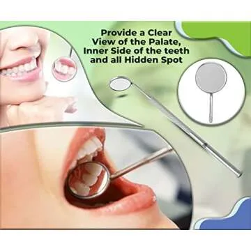 Dental Mouth Mirror Dentist Oral Mirror Teeth Mouth Dental Mirror Teeth Inspection Mirror Curve Angl...